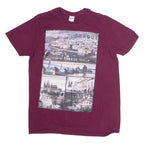 GILDAN Prague Mens T-Shirt Maroon M