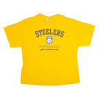 DELTA PRO WEIGHT Pittsburgh Steelers Mens T-Shirt Yellow USA Crew Neck XL