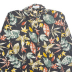 RAFAELA BENA Womens Shirt Black Floral Long Sleeve S