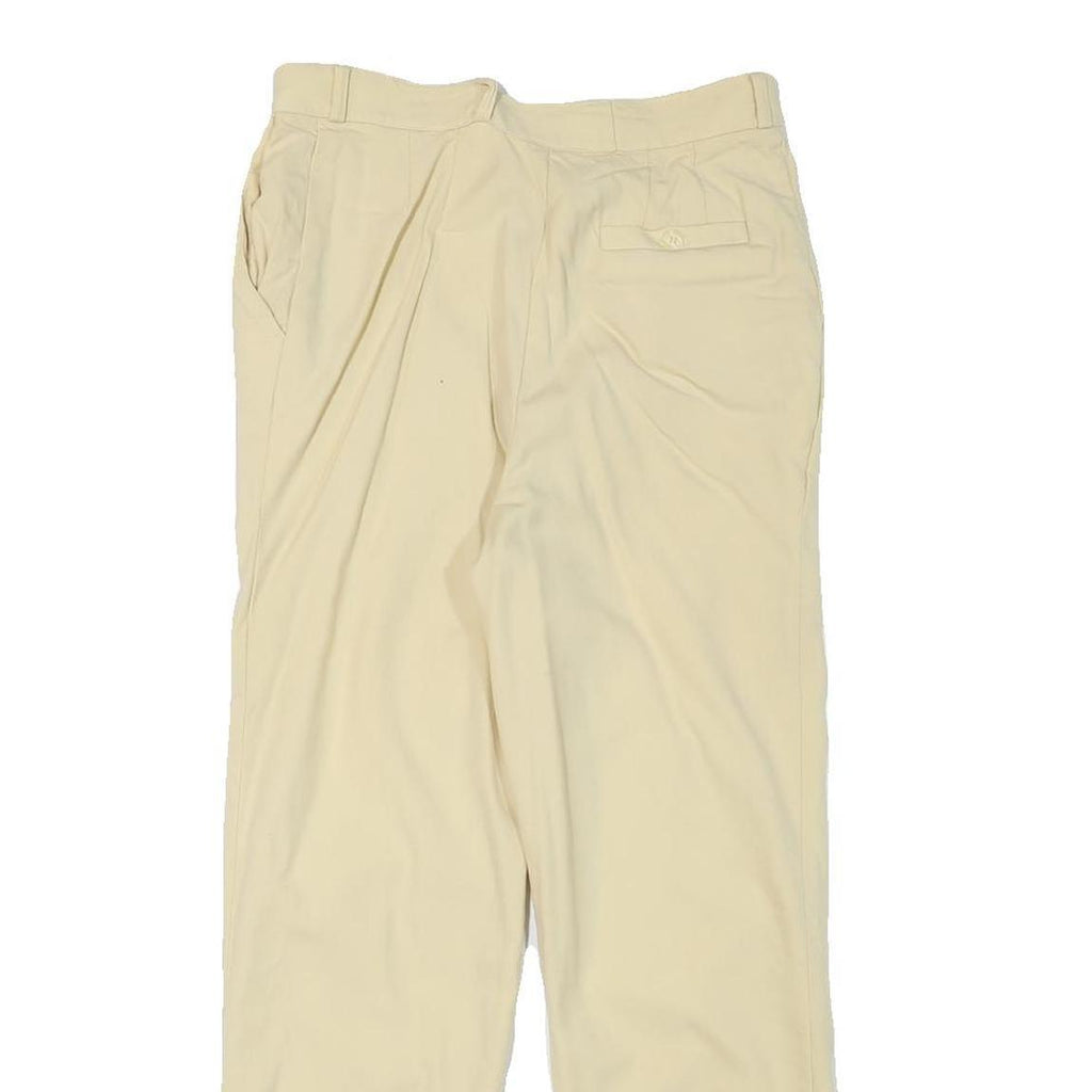 TALBOTS Womens Wool Cream Regular Fit Straight Leg Trousers W29 L26 Casual