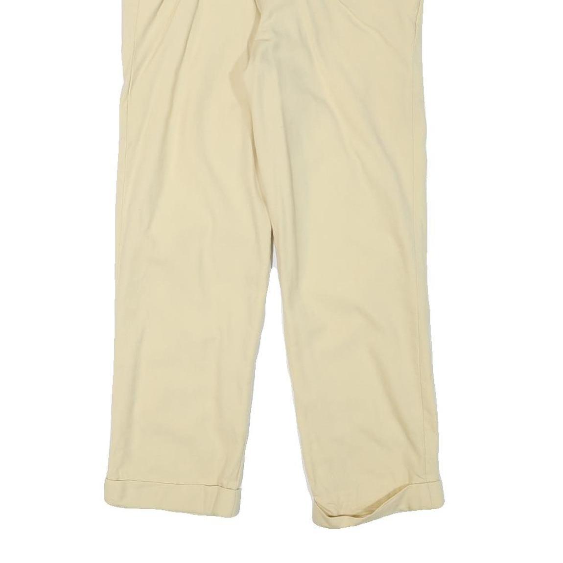 TALBOTS Womens Wool Cream Regular Fit Straight Leg Trousers W29 L26 Casual