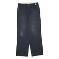 DICKIES Womens Cotton Blend Navy Blue Regular Cargo Trousers W34 L32 Workwear