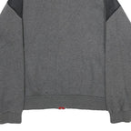 NIKE Mens Red & Grey Colourblock Zip Jacket L Cotton Blend Sports Casual