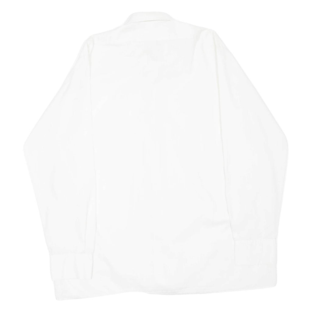 CANDAHAR CLUB Mens Plain Shirt White Long Sleeve L