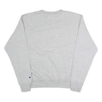 CHAMPION Mens Grey Crew Neck M Sweatshirt Cotton Blend Logo Pullover