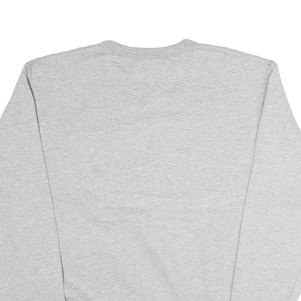 CHAMPION Mens Grey Crew Neck M Sweatshirt Cotton Blend Logo Pullover