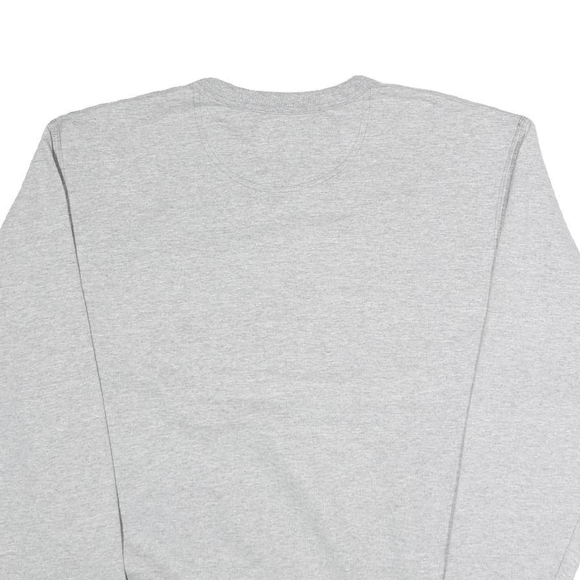 CHAMPION Mens Grey Crew Neck M Sweatshirt Cotton Blend Logo Pullover