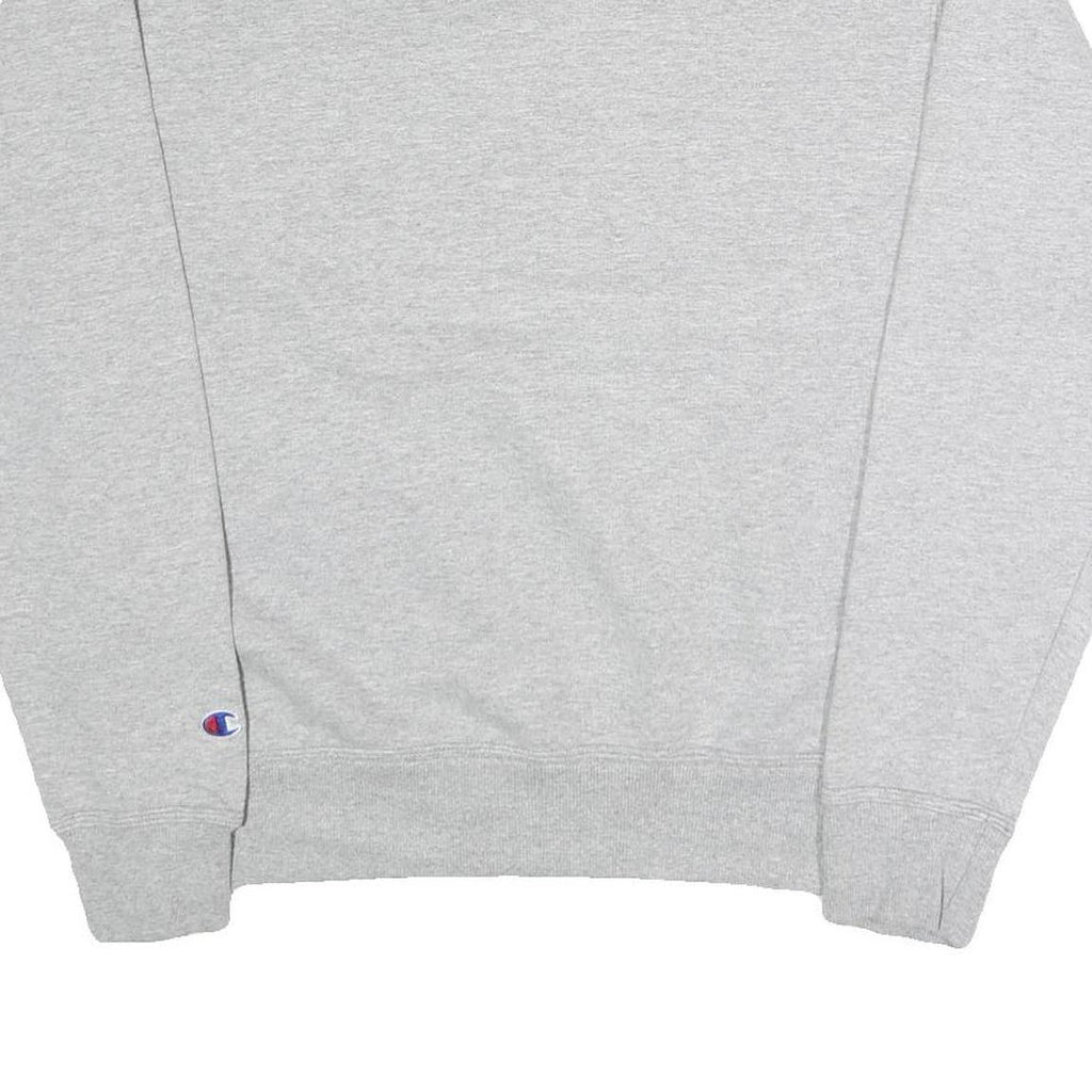 CHAMPION Mens Grey Crew Neck M Sweatshirt Cotton Blend Logo Pullover