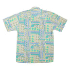 DAVID WICK Mens Shirt Green Crazy Pattern S