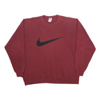 NIKE Mens Maroon Sweatshirt XL Classic Crew Neck Pullover Cotton Blend