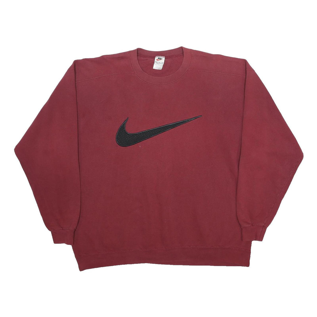 NIKE Mens Maroon Sweatshirt XL Classic Crew Neck Pullover Cotton Blend