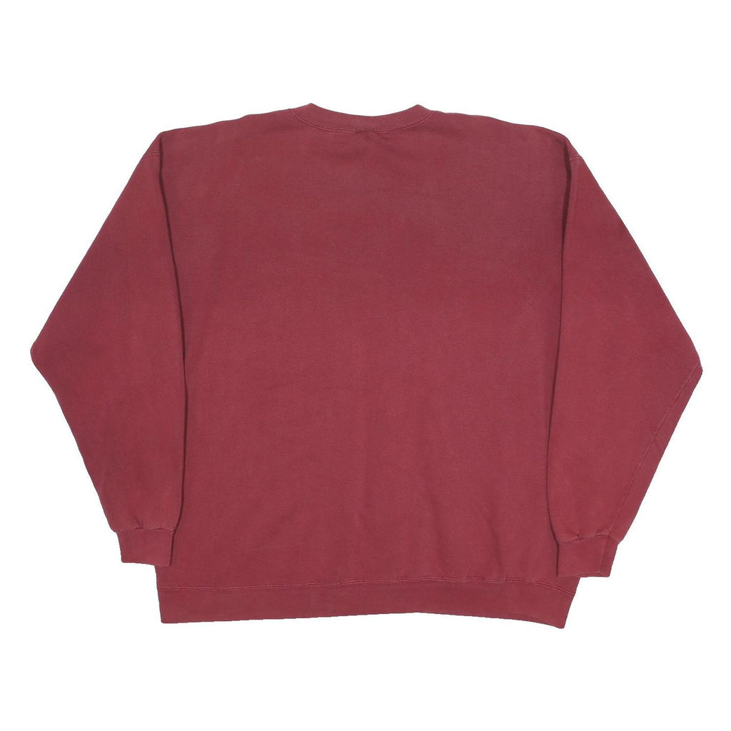 NIKE Mens Maroon Sweatshirt XL Classic Crew Neck Pullover Cotton Blend