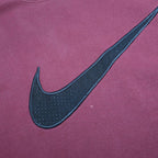 NIKE Mens Maroon Sweatshirt XL Classic Crew Neck Pullover Cotton Blend