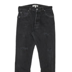 LEVI'S Womens Black Slim Skinny Denim Raw W26 L26 Distressed Cotton Blend Jeans