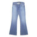 DKNY Womens Jeans Blue Regular Flared Denim Light W28 L31 Stylish Zip Closure