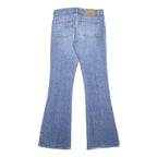 DKNY Womens Jeans Blue Regular Flared Denim Light W28 L31 Stylish Zip Closure