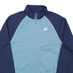 NIKE Mens Blue & Navy Track Jacket XS Polyester Blend Zip Athletic Sportswear