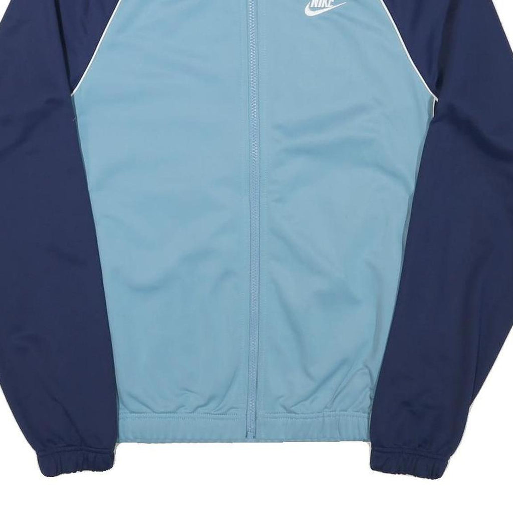 NIKE Mens Blue & Navy Track Jacket XS Polyester Blend Zip Athletic Sportswear