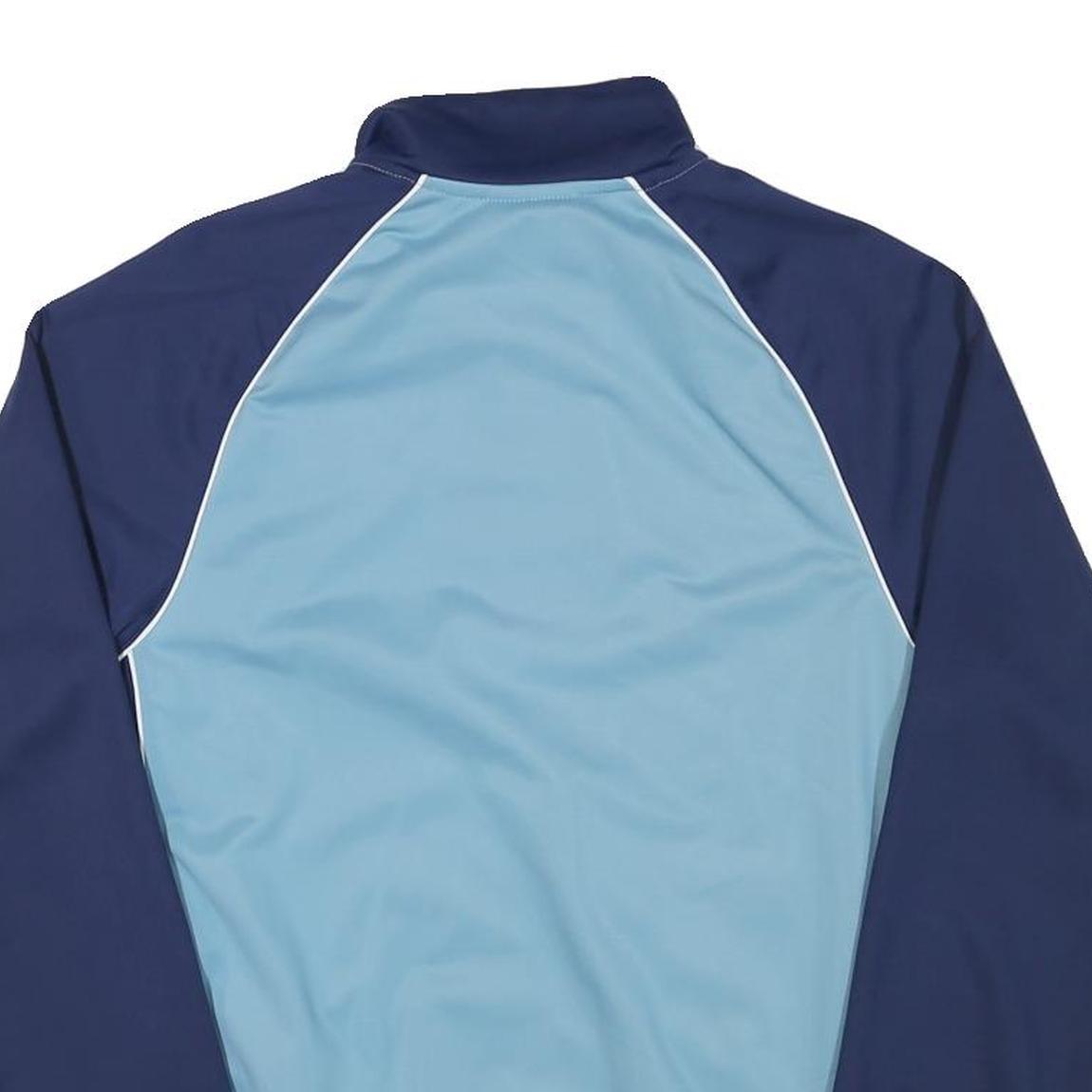 NIKE Mens Blue & Navy Track Jacket XS Polyester Blend Zip Athletic Sportswear