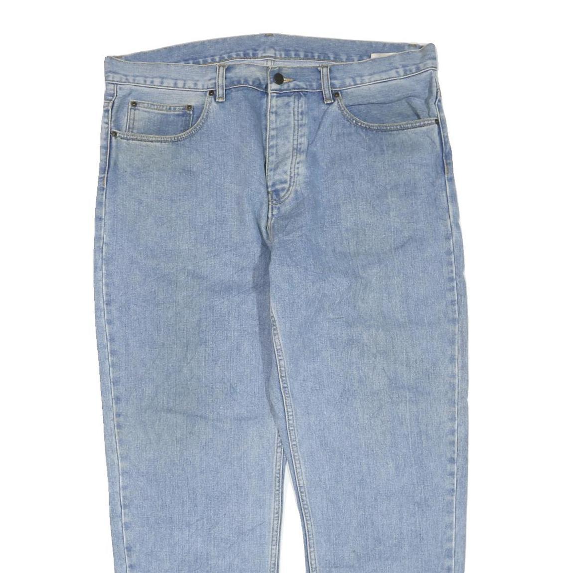 CARHARTT Mens Light Blue Regular Fit Straight Denim Jeans W40 L30 Classic Cotton