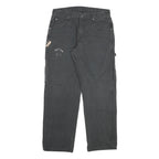 DICKIES Mens Regular Cotton Blend Paint-Stained Workwear Black Jeans W32 L30