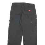 DICKIES Mens Regular Cotton Blend Paint-Stained Workwear Black Jeans W32 L30