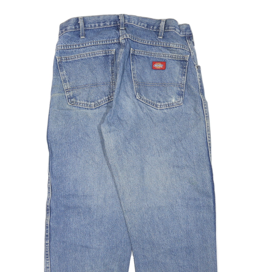 DICKIES Mens Regular Fit Blue Denim Jeans W32 L29 Cotton Blend Zip Casual