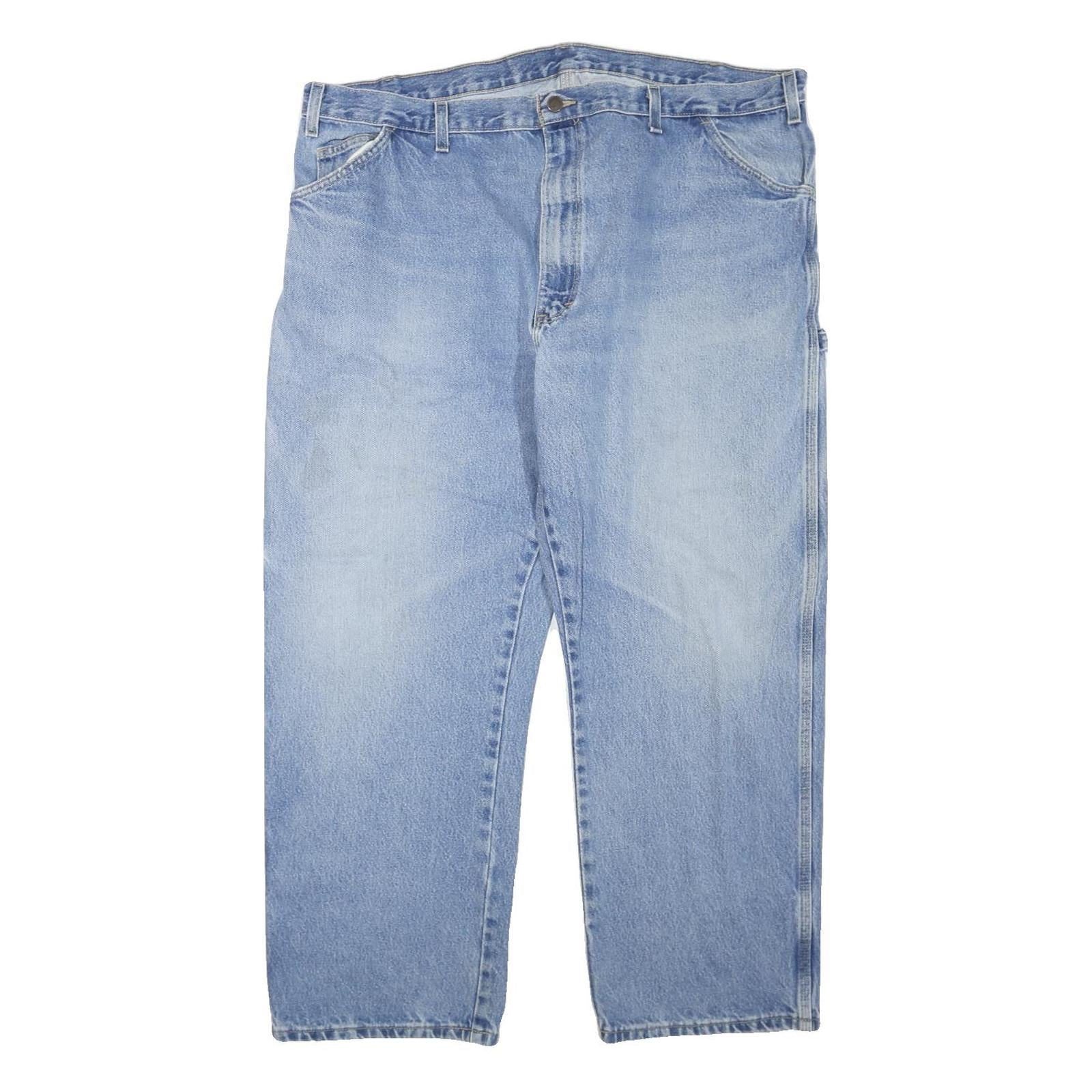 DICKIES Mens Jeans Blue Regular Loose Denim Medium W44 L29 Workwear Utility
