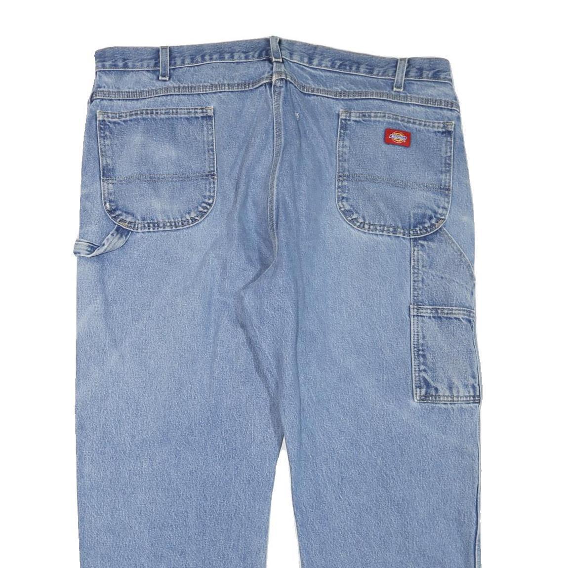 DICKIES Mens Jeans Blue Regular Loose Denim Medium W44 L29 Workwear Utility