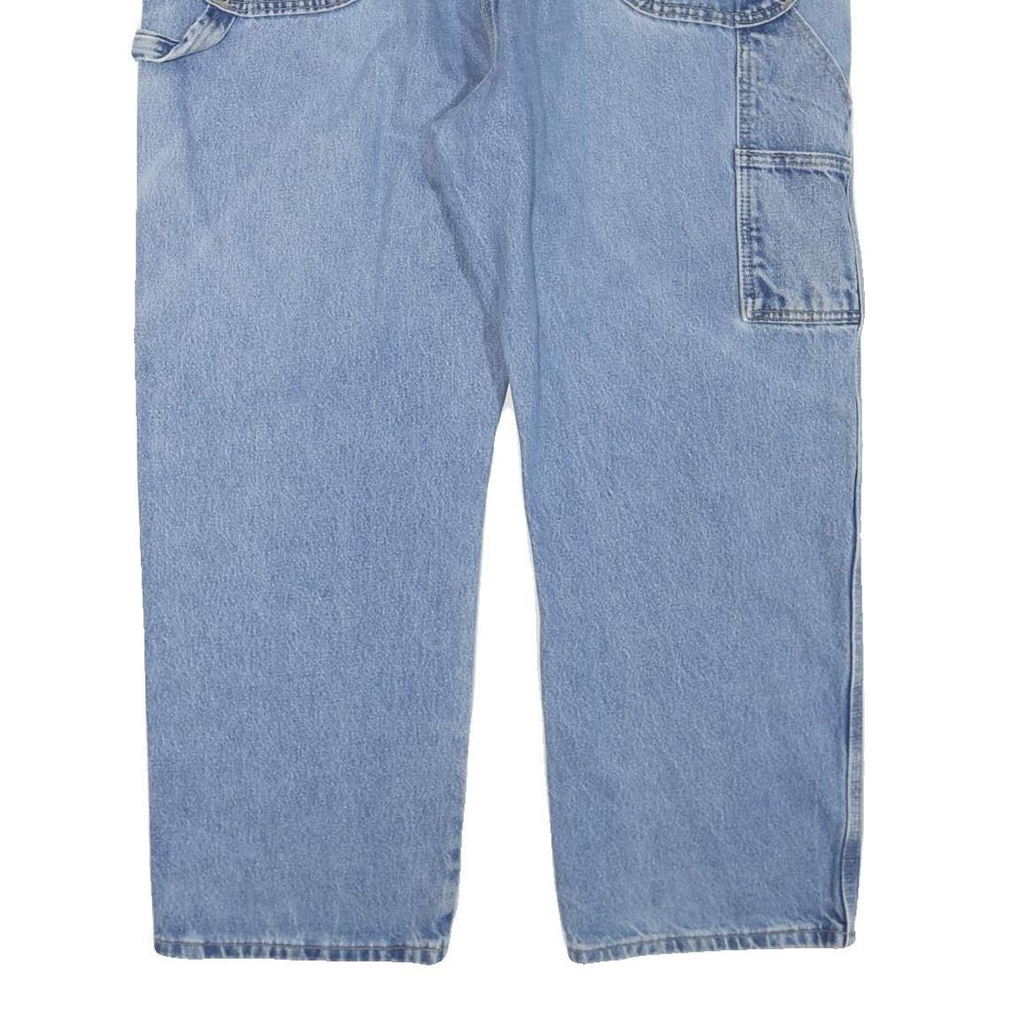 DICKIES Mens Jeans Blue Regular Loose Denim Medium W44 L29 Workwear Utility