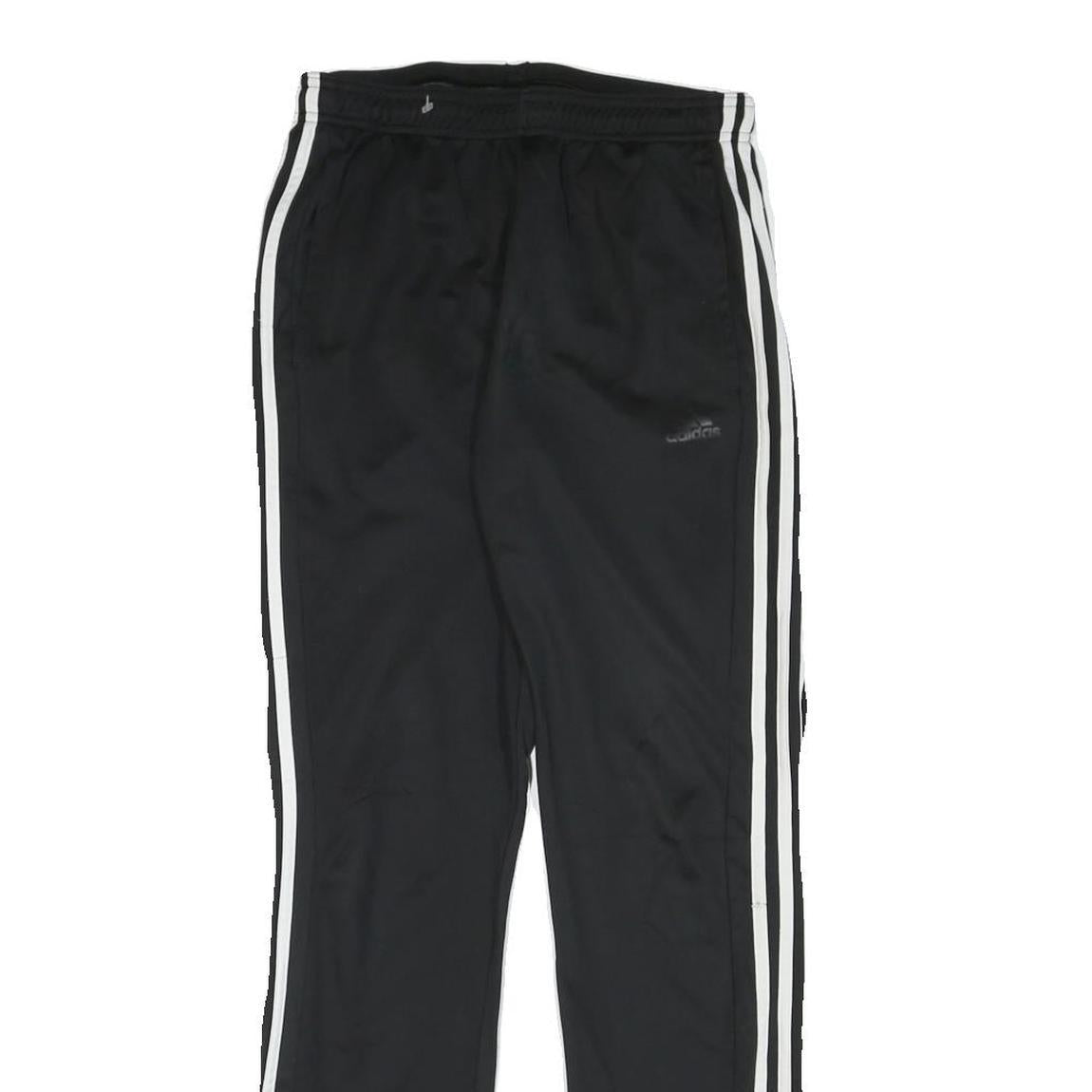 ADIDAS Mens Joggers Black & White Regular Tapered M W26 L29 Sportswear Track