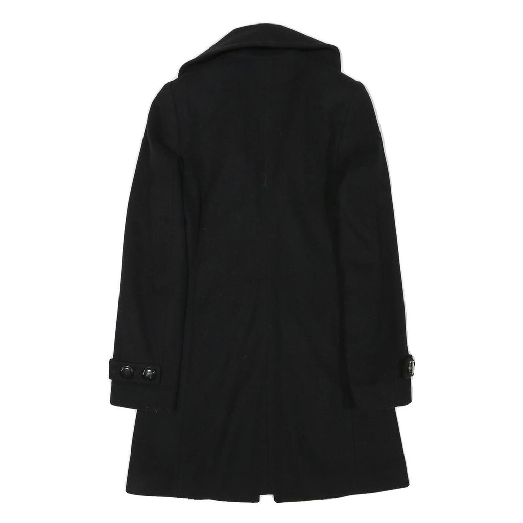 MARCS Womens Black Wool Blend Classic Jacket XS Button Closure Tailored Warm