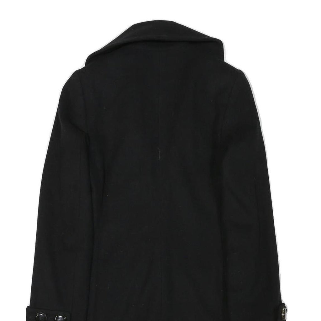 MARCS Womens Black Wool Blend Classic Jacket XS Button Closure Tailored Warm