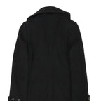 MARCS Womens Black Wool Blend Classic Jacket XS Button Closure Tailored Warm