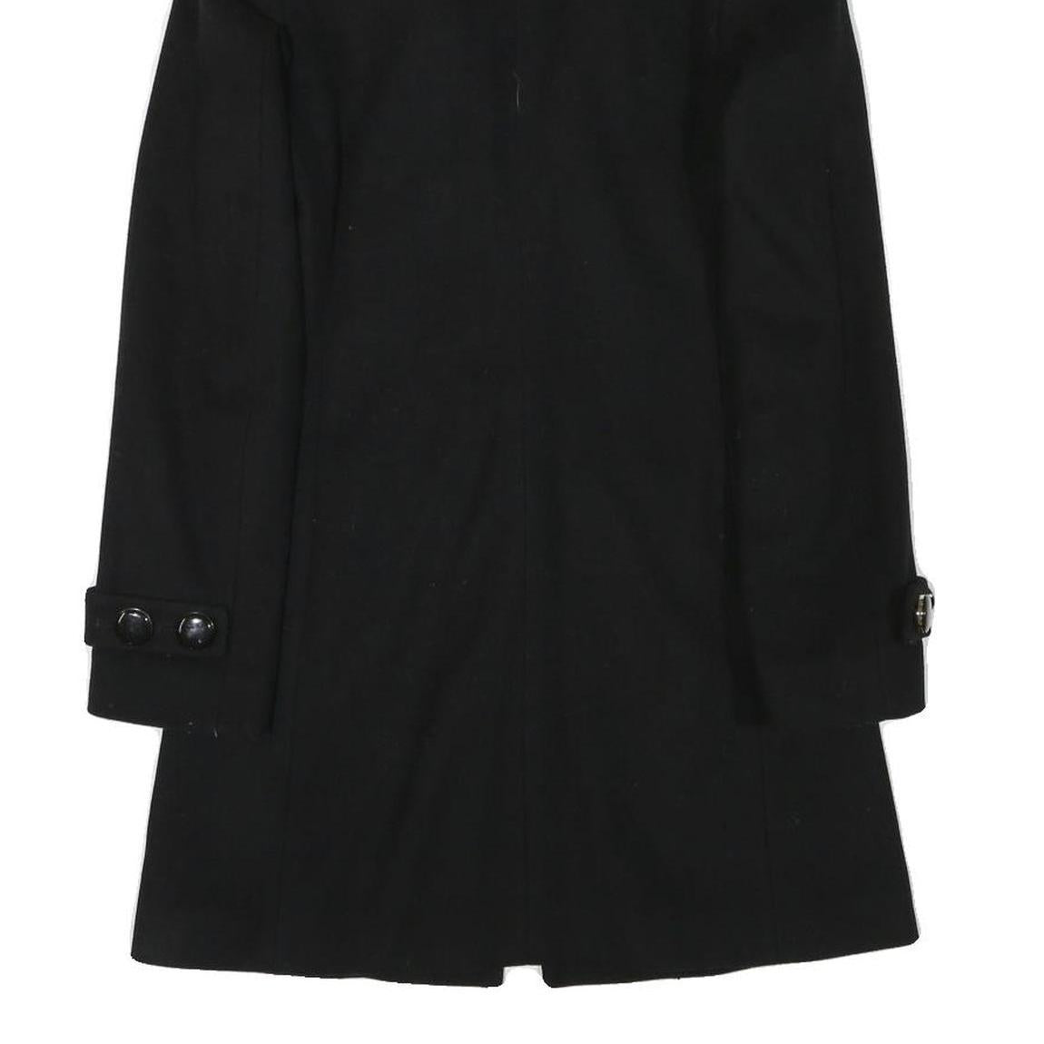 MARCS Womens Black Wool Blend Classic Jacket XS Button Closure Tailored Warm