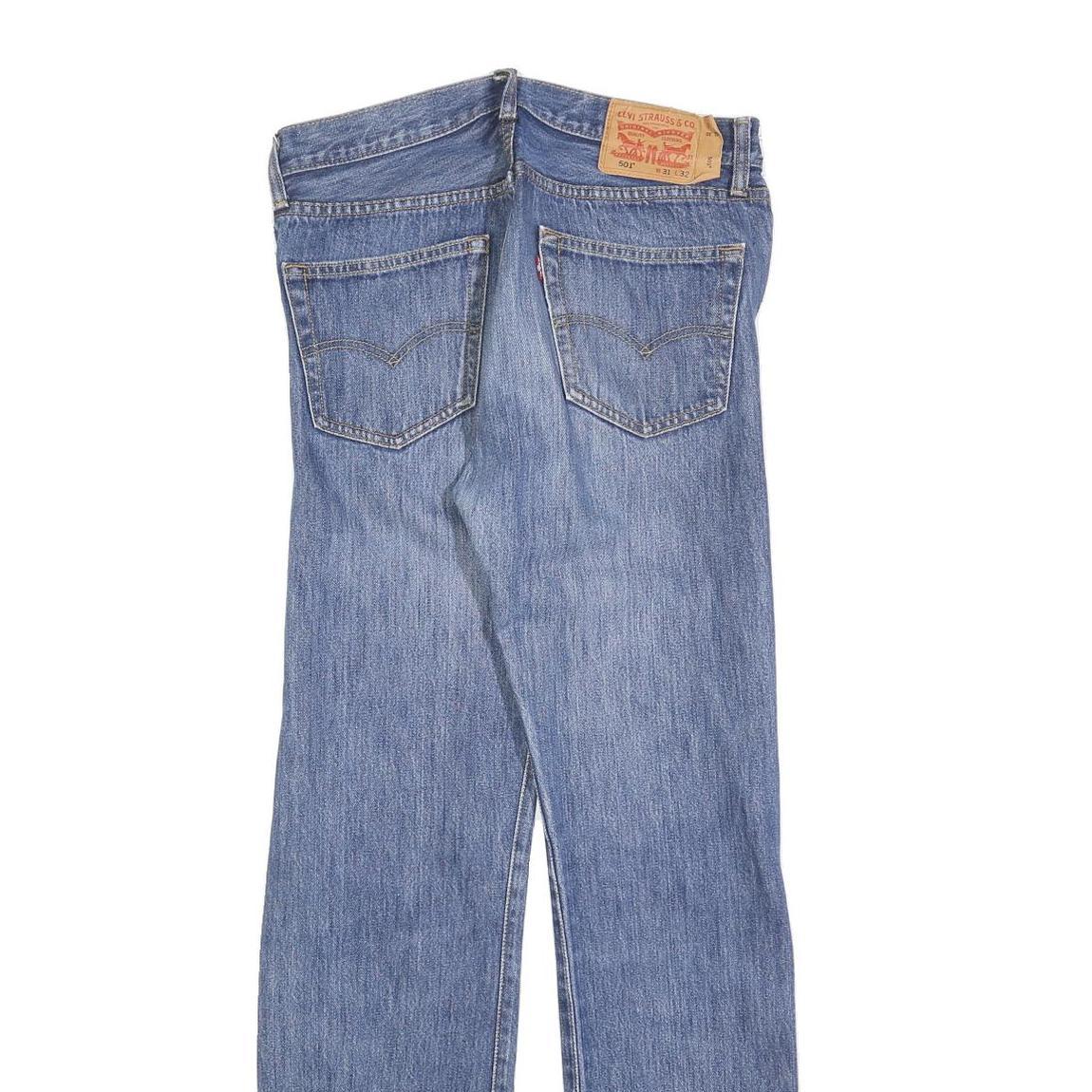 LEVI'S 501 Mens Jeans Blue Regular Straight Denim Raw W31 L32 Classic Button Fly