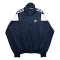 ADIDAS Mens Navy Blue White Track Jacket M Polyester Zip Sportswear Retro Style