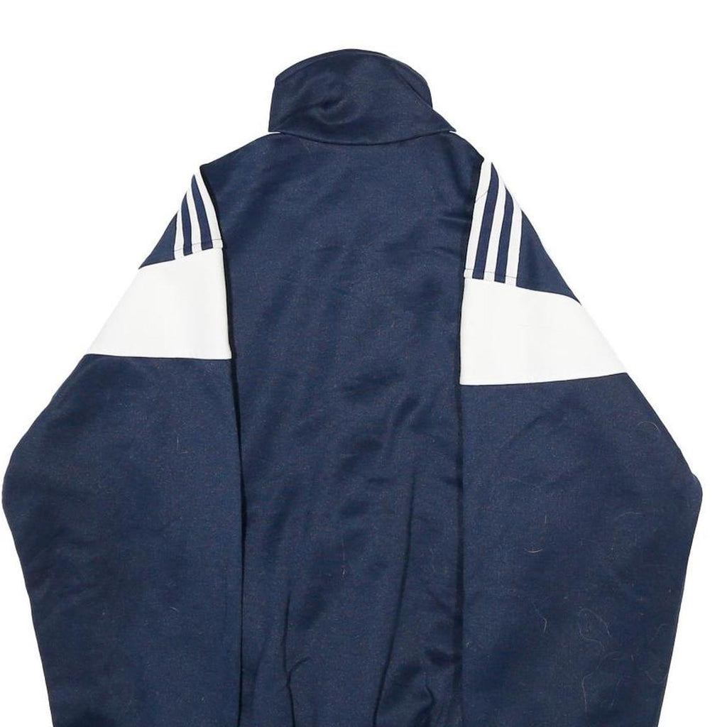 ADIDAS Mens Navy Blue White Track Jacket M Polyester Zip Sportswear Retro Style