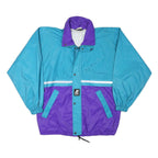 K WAY Mens Blue & Purple Zip Jacket S Polyester Blend Colourblock Windbreaker