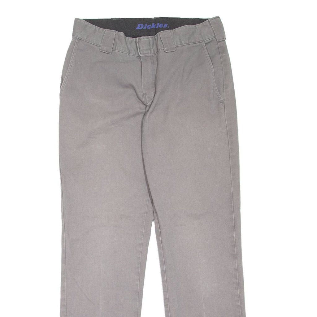 DICKIES Workwear Womens Trousers Grey Slim Tapered W28 L30