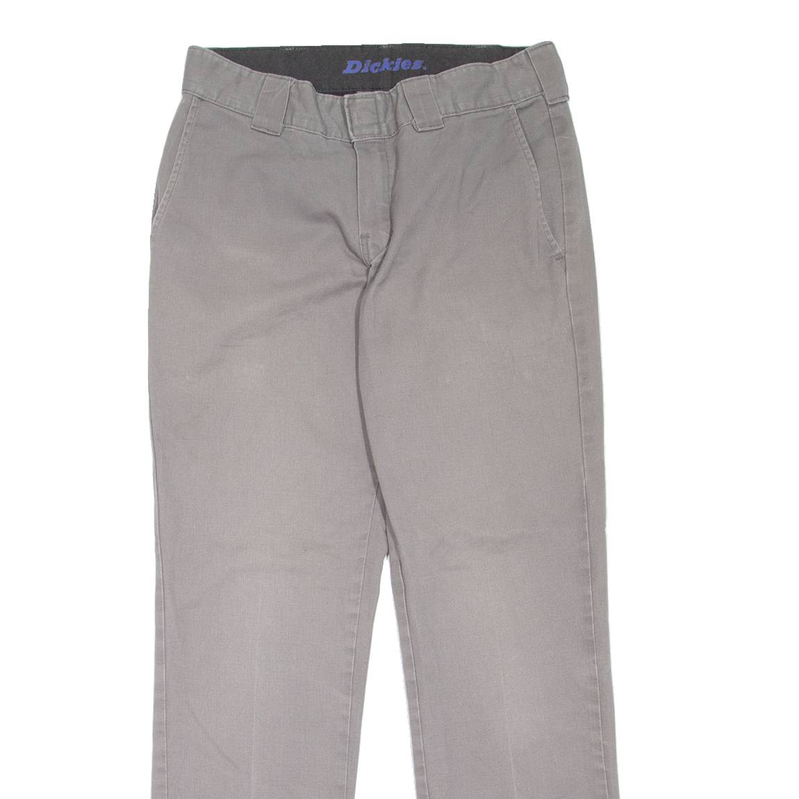 DICKIES Workwear Womens Trousers Grey Slim Tapered W28 L30