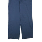 DICKIES Mens Cotton Blend Navy Blue Regular Fit Straight Leg Trousers W34 L29