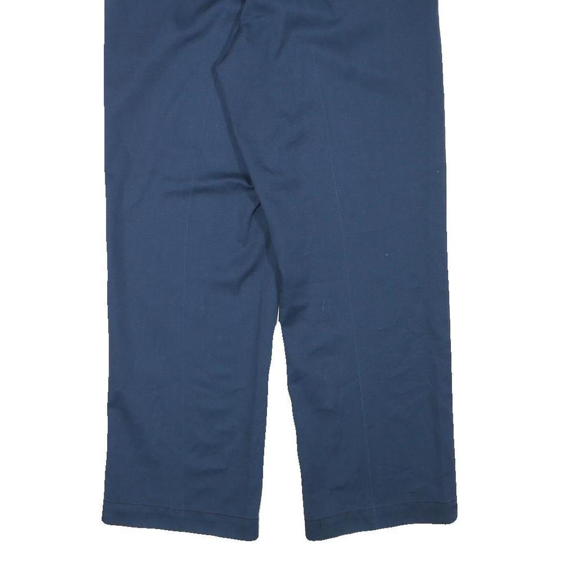 DICKIES Mens Cotton Blend Navy Blue Regular Fit Straight Leg Trousers W34 L29