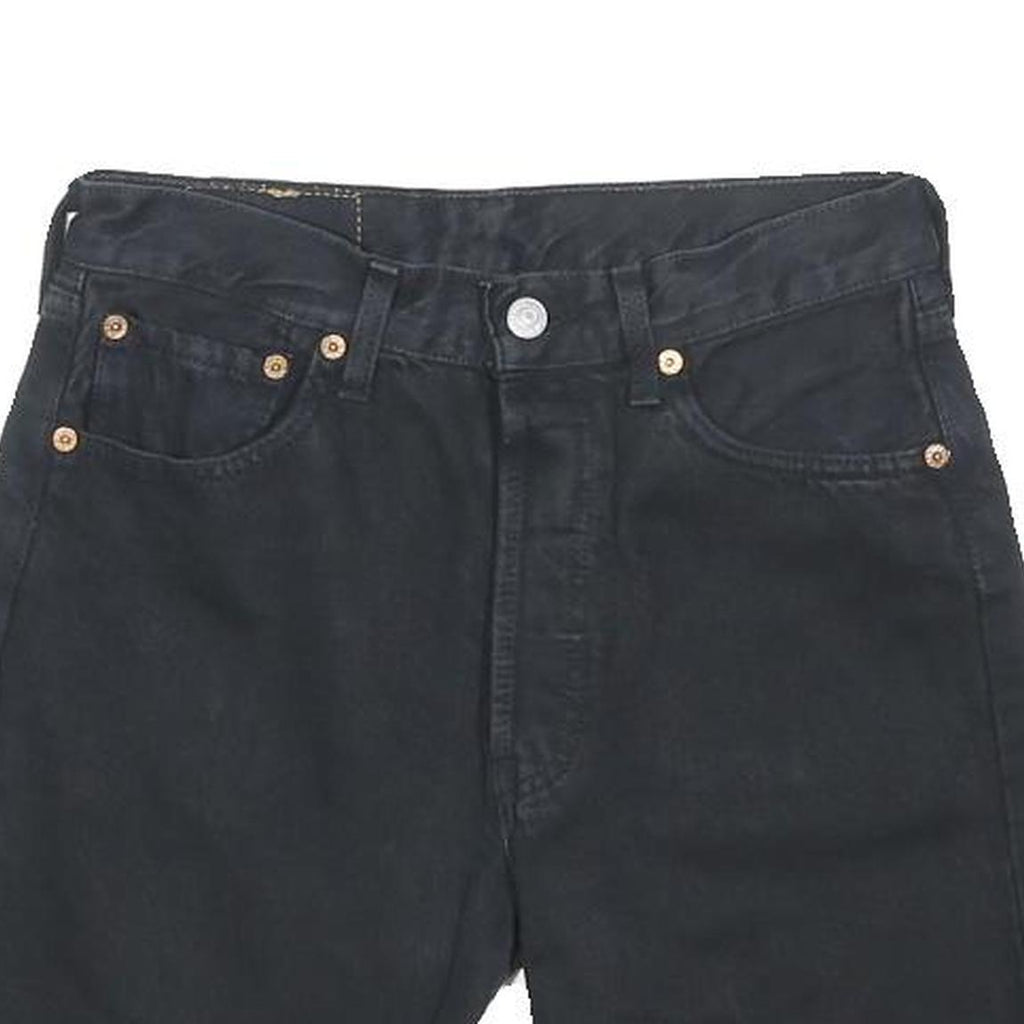 LEVI'S Womens Black Denim Cut-Off Shorts S W26 Classic Fit Casual