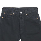 LEVI'S Womens Black Denim Cut-Off Shorts S W26 Classic Fit Casual