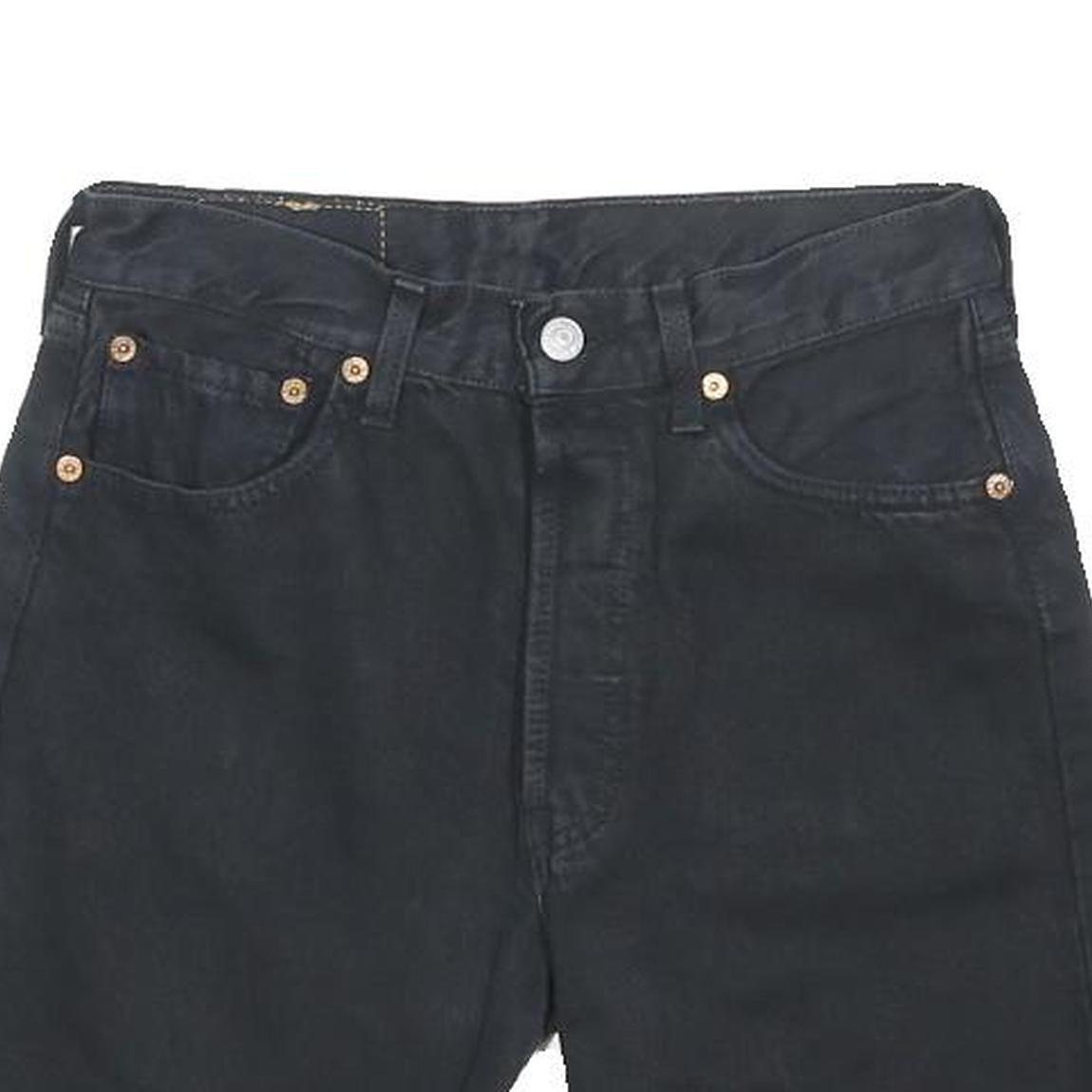 LEVI'S Womens Black Denim Cut-Off Shorts S W26 Classic Fit Casual
