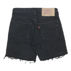LEVI'S Womens Black Denim Cut-Off Shorts S W26 Classic Fit Casual