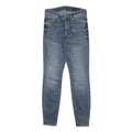 ALL SAINTS Womens Slim Blue Skinny Denim Medium W26 L28 Zip Cotton Blend Jeans