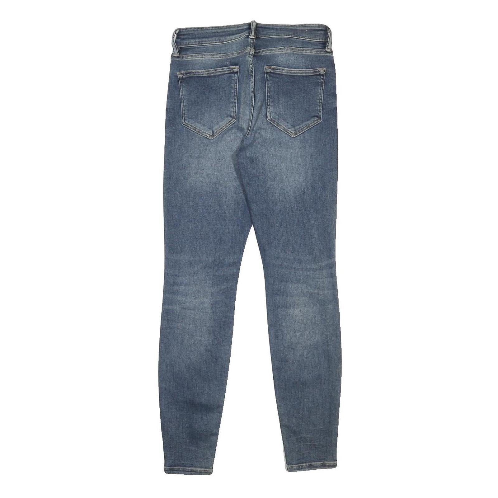 ALL SAINTS Womens Slim Blue Skinny Denim Medium W26 L28 Zip Cotton Blend Jeans