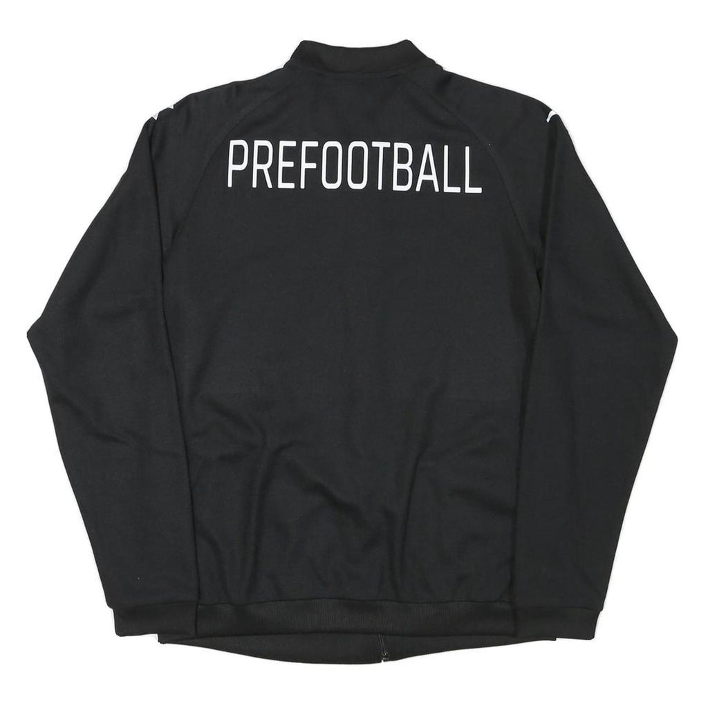 DIADORA Mens Black Track Jacket S Polyester Blend Plain Zip Lightweight